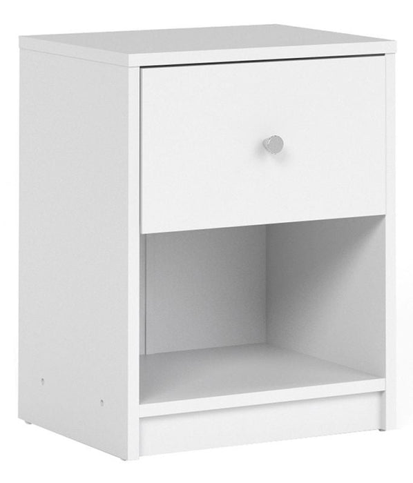 May Bedside 1 Drawer in White