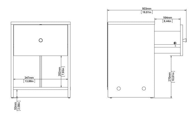 May Bedside 1 Drawer in White