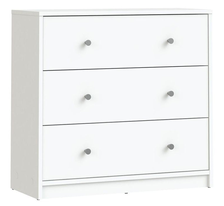 May White Chest of 3 Drawer