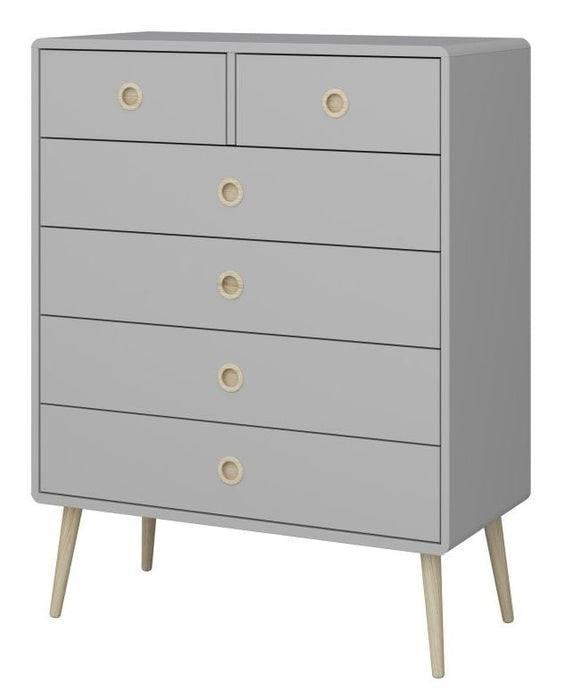 Softline Grey 2+4 Chest of Drawer