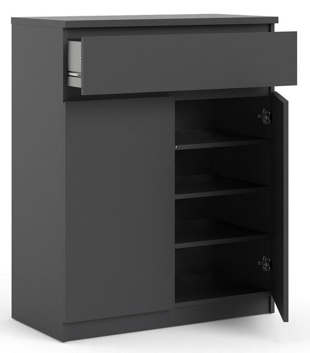 Naia Sideboard 1 Drawer 2 Door in Black Matt