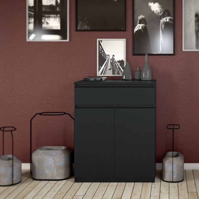 Naia Sideboard 1 Drawer 2 Door in Black Matt