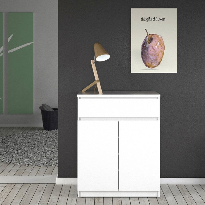 Naia Sideboard 1 Drawer 2 Door in White High Gloss