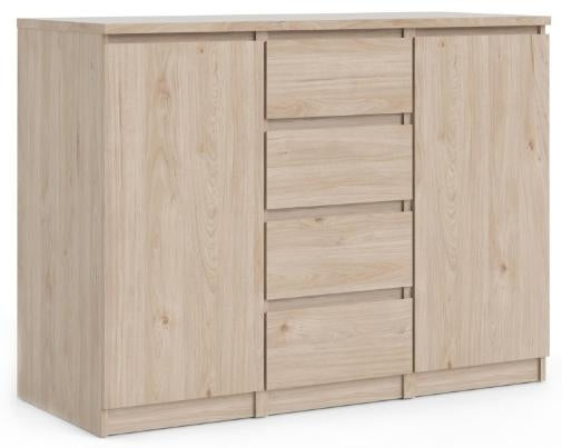 Naia Sideboard 4 Drawer 2 Door in Jackson Hickory Oak