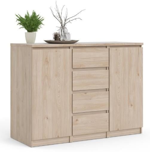 Naia Sideboard 4 Drawer 2 Door in Jackson Hickory Oak