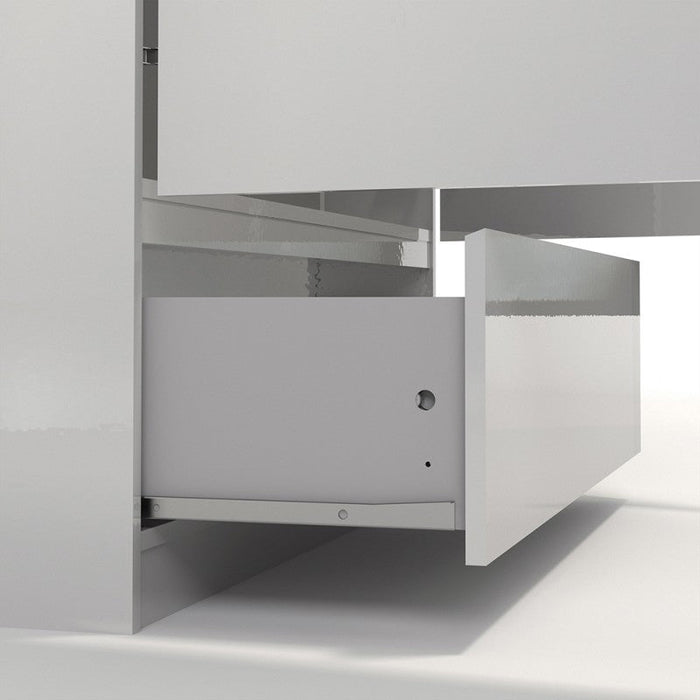 Naia Wardrobe with 2 Door 1 Drawer in White High Gloss