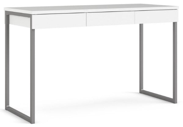 Function Plus Desk 3 Drawer in White