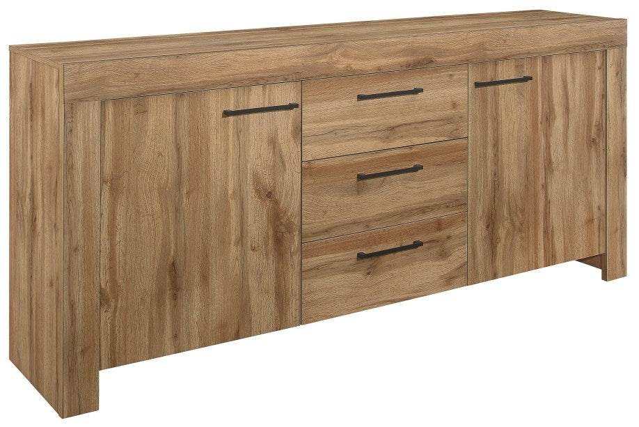 Compton Oak Effect 200cm Extra Large Sideboard - 2 Doors
