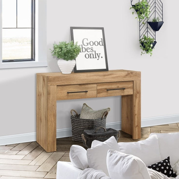 Compton Oak Effect 2 Drawer Console Table