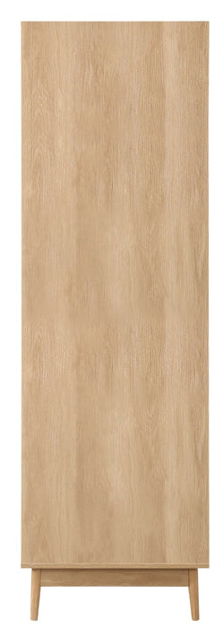Croxley Oak Rattan 2 Door Wardrobe - 1 Drawer