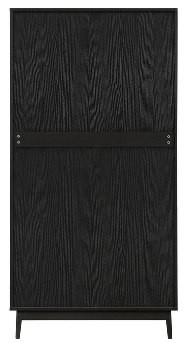 Croxley Black Rattan 2 Door Wardrobe - 1 Drawer