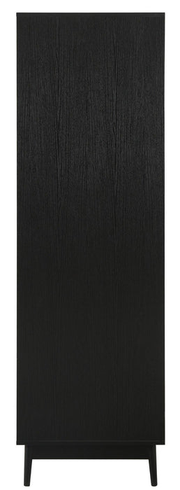 Croxley Black Rattan 2 Door Wardrobe - 1 Drawer