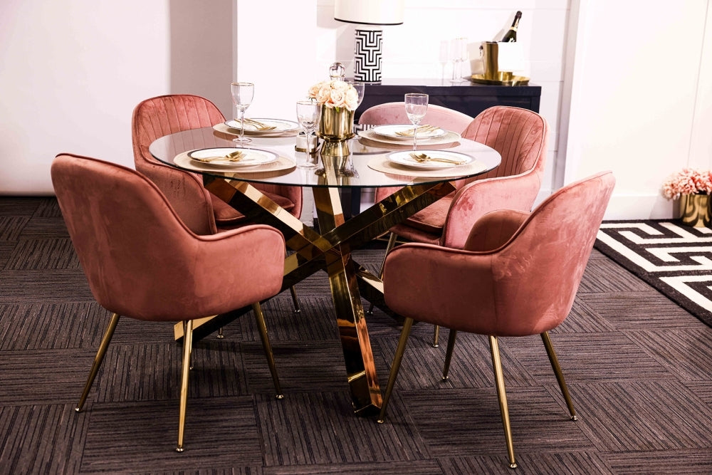 Capri Clear Glass Round Dining Table