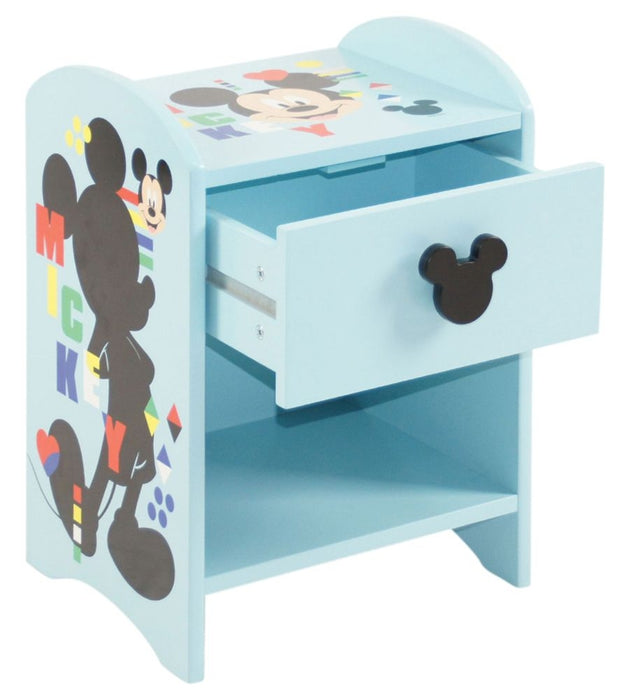 Disney Mickey Mouse Blue 1 Drawer Bedside Cabinet