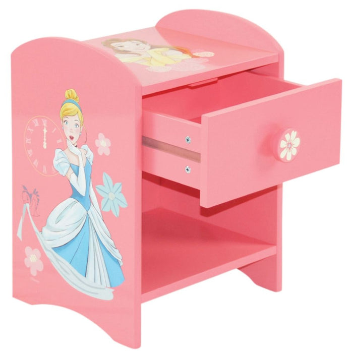 Disney Princess Pink 1 Drawer Bedside Cabinet