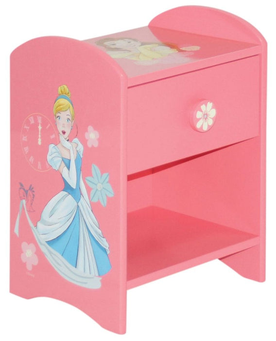Disney Princess Pink 1 Drawer Bedside Cabinet