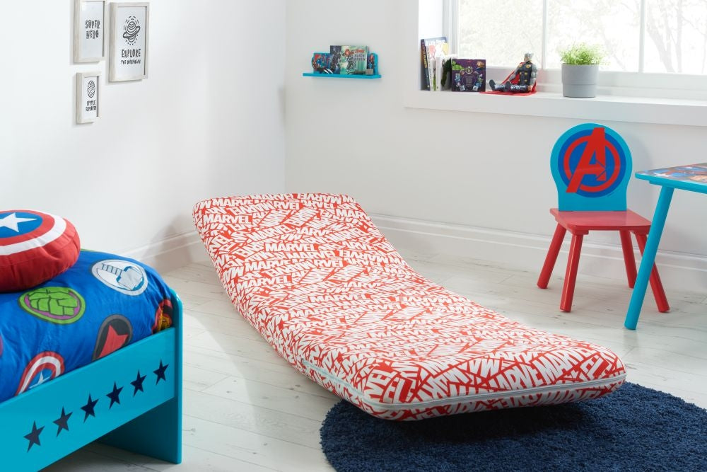 Disney Marvel Red Fabric Fold Out Bed Chair