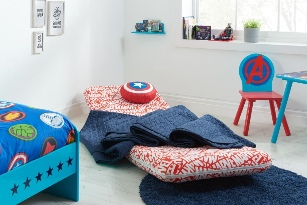 Disney Marvel Red Fabric Fold Out Bed Chair