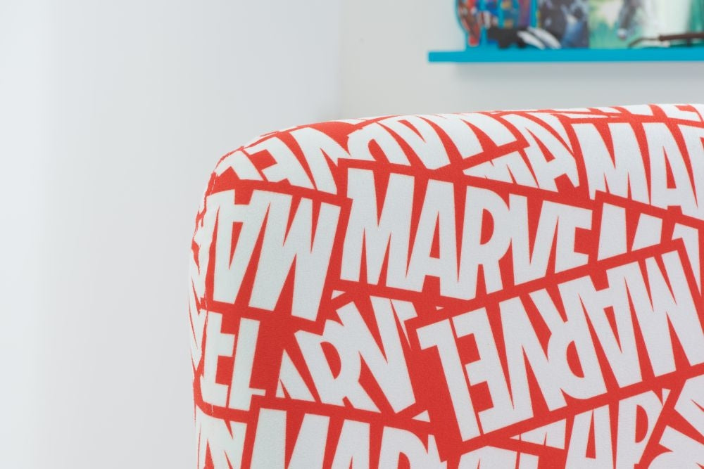 Disney Marvel Red Fabric Fold Out Bed Chair