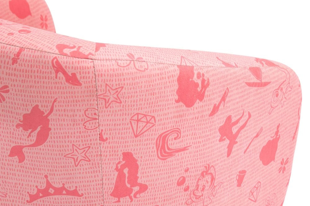 Disney Princess Pink Fabric Accent Swivel Chair