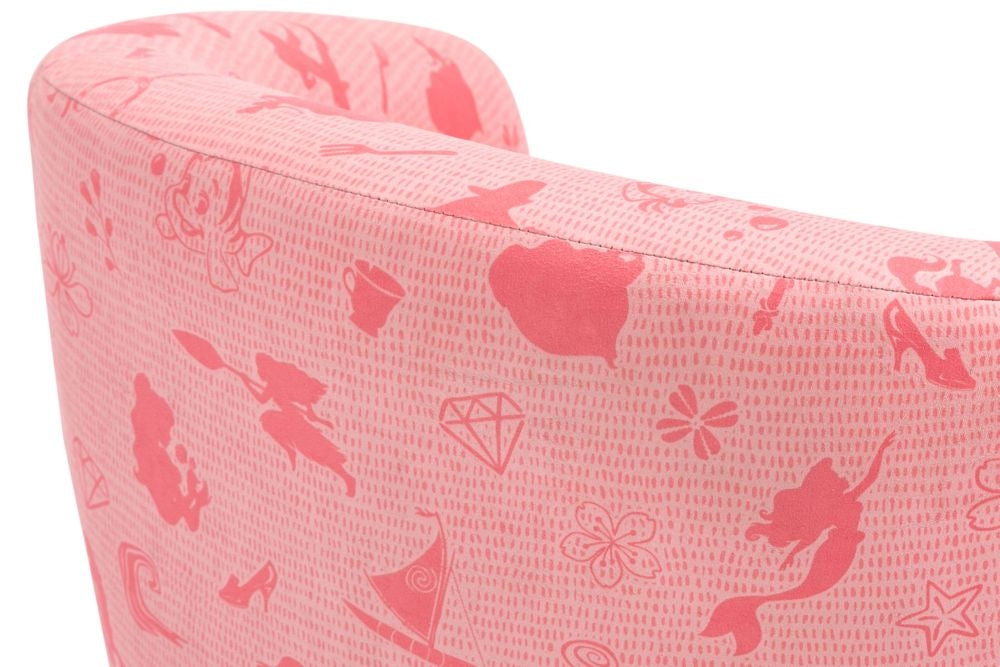 Disney Princess Pink Fabric Accent Swivel Chair