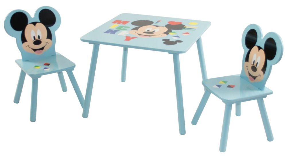 Disney Mickey Mouse Blue Square Dining Table and 2 Chair
