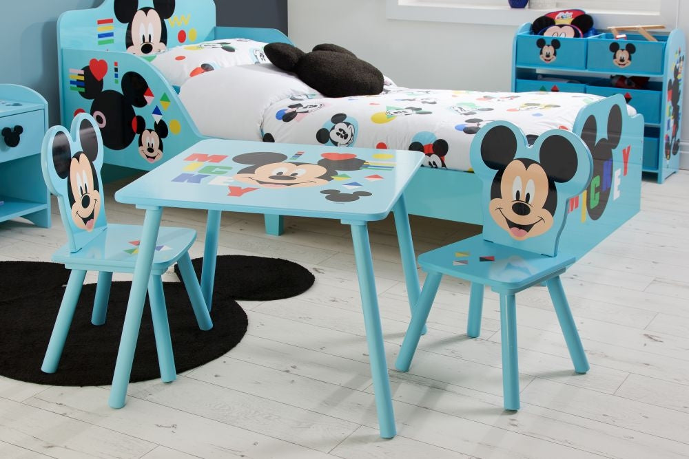 Disney Mickey Mouse Blue Square Dining Table and 2 Chair