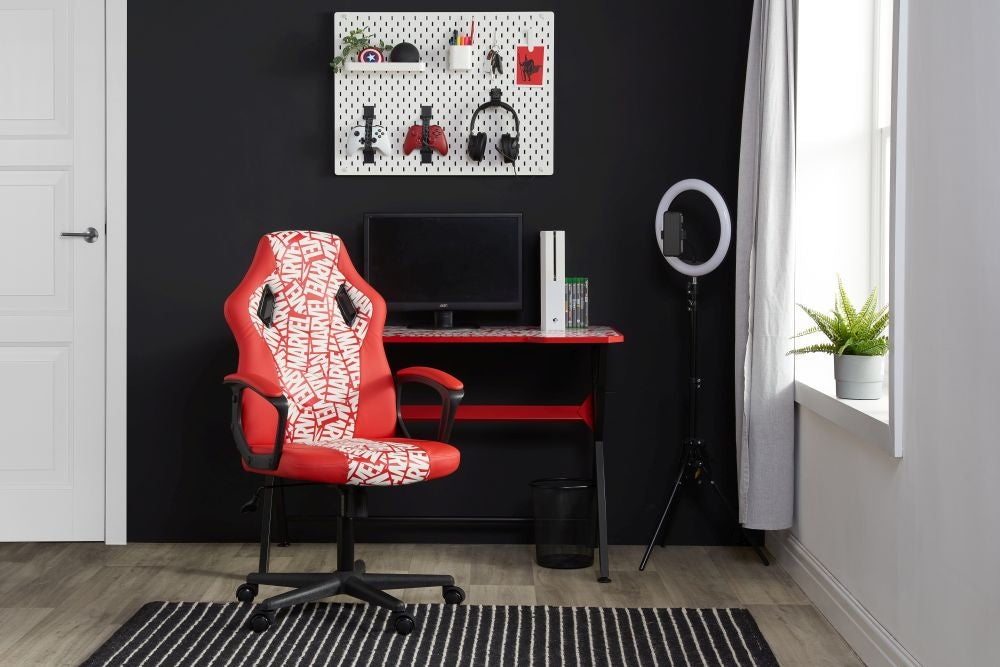 Disney Marvel Red Faux Leather Gaming Chair