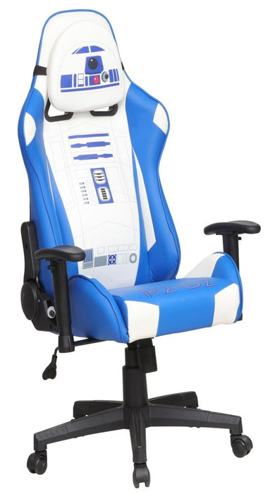 Disney R2D2 Hero Blue and White Faux Leather Gaming Chair