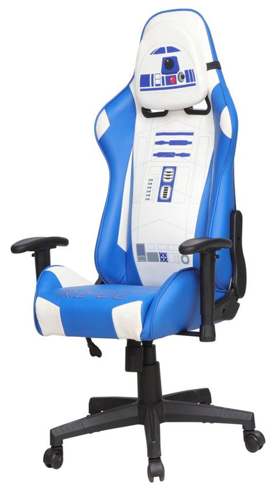 Disney R2D2 Hero Blue and White Faux Leather Gaming Chair