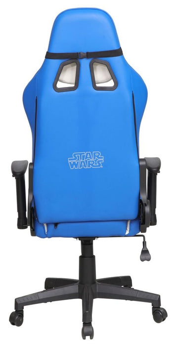 Disney R2D2 Hero Blue and White Faux Leather Gaming Chair