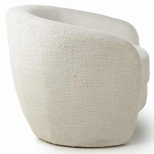 Petra Boucle Vanilla White Tub Chair