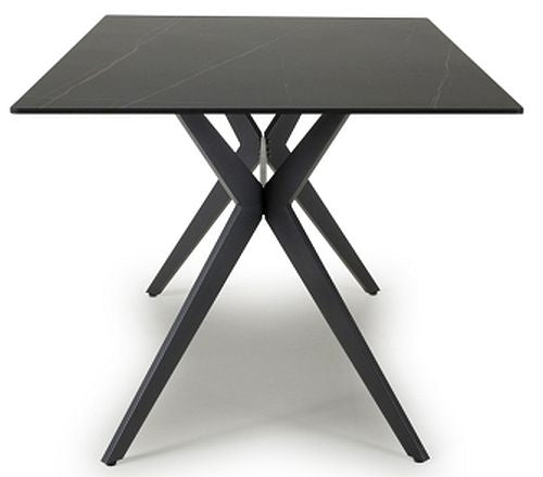 Timor Black Sintered Stone 160cm Dining Table