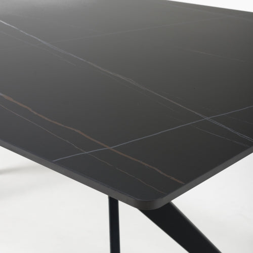 Timor Black Sintered Stone 160cm Dining Table