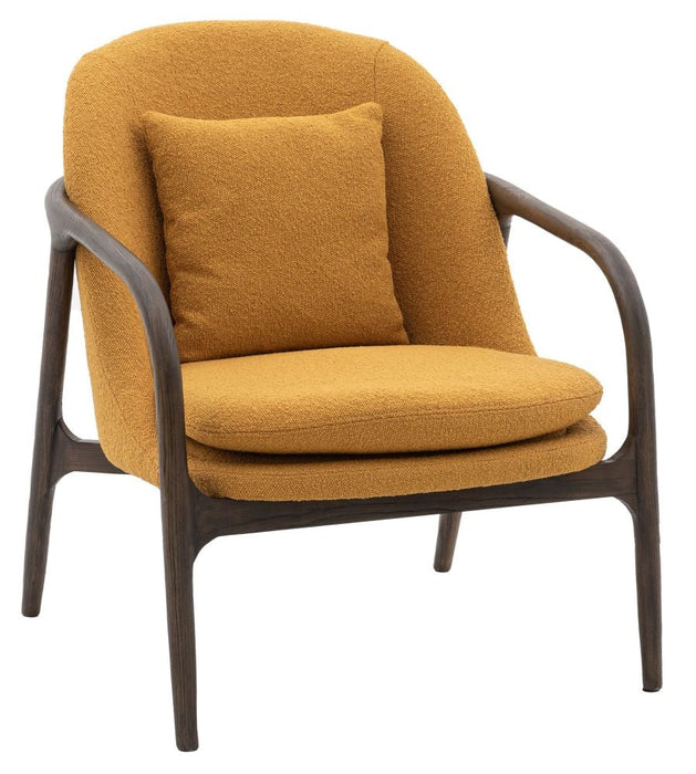 Alegra Ochre Fabric Armchair