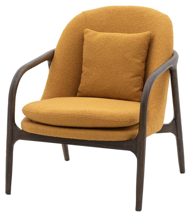 Alegra Ochre Fabric Armchair