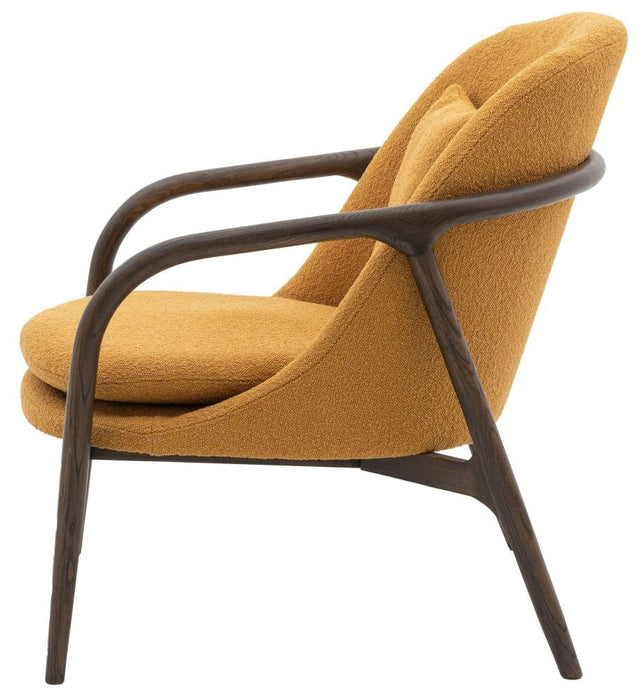 Alegra Ochre Fabric Armchair