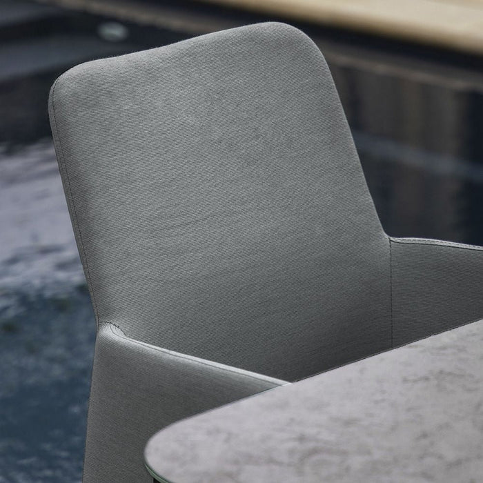 Elba 160cm Slate Dining Set with Fire Pit Table