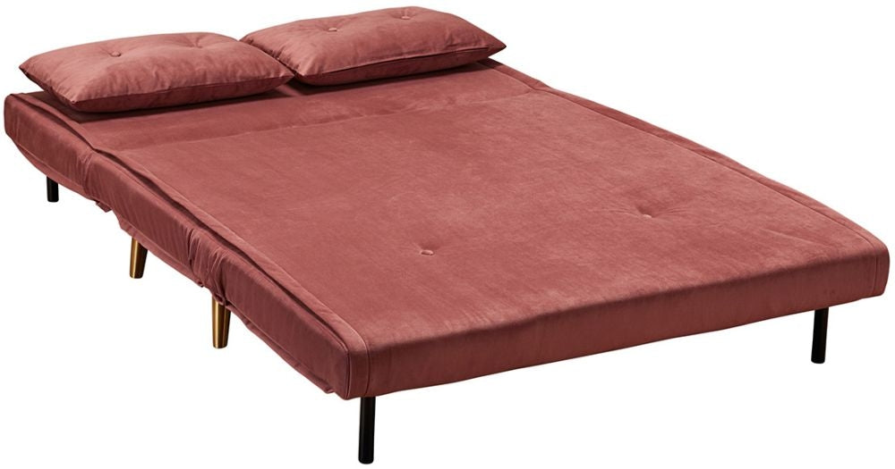 Madison Pink Plush Velvet Sofa Bed