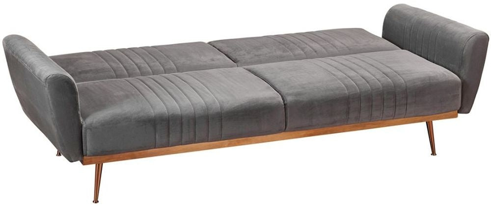 Nico Grey Velvet Sofa Bed