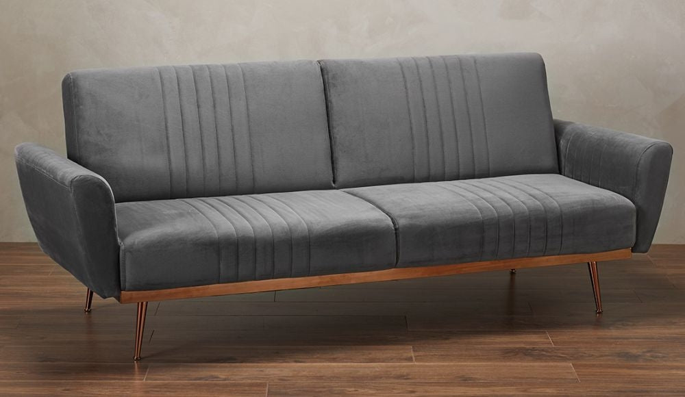 Nico Grey Velvet Sofa Bed