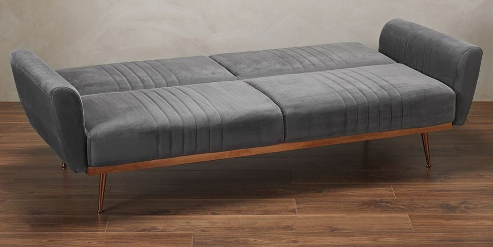 Nico Grey Velvet Sofa Bed