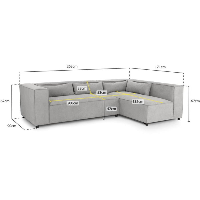 Becca Grey Universal Corner Sofa