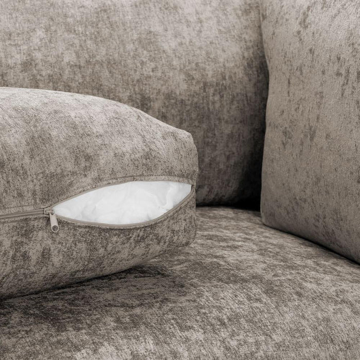 Bishop Fullback Truffle Velvet Fabric U Shape Corner Sofa Suite