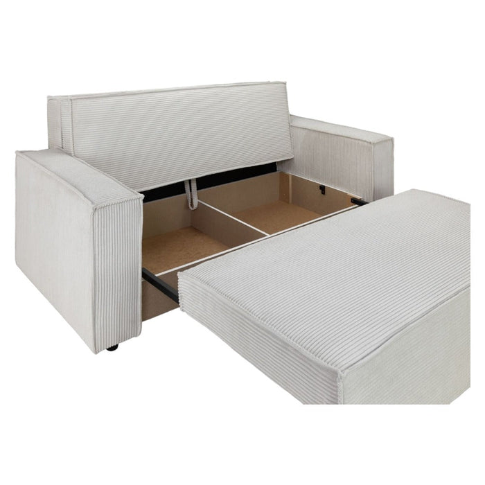 Cassia Beige 3 Seater Sofabed with Storage