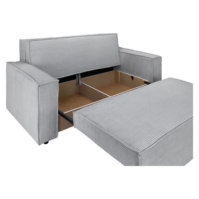 Cassia Grey 3 Seater Sofabed with Storage