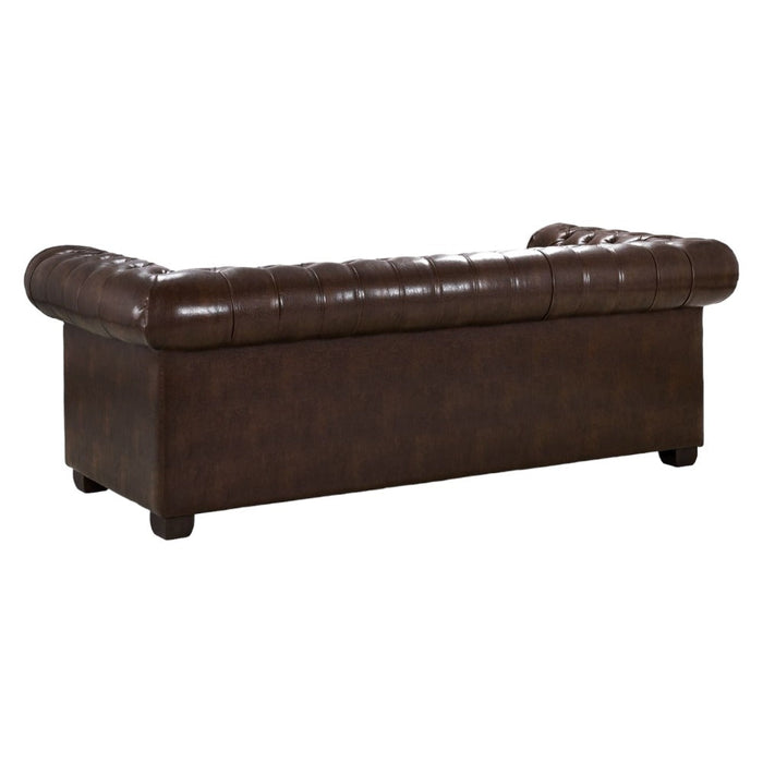 Chesterfield Antique Brown 3 Seater Sofa