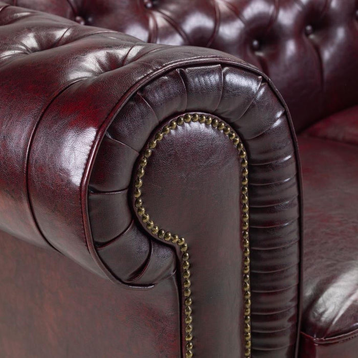 Chesterfield Oxblood Red 3 Seater Sofa