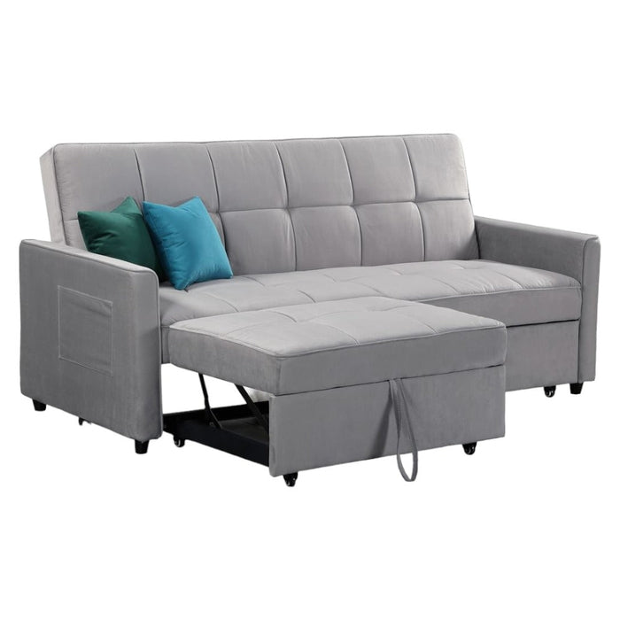 Elegance Plush Grey 3 Seater Sofabed