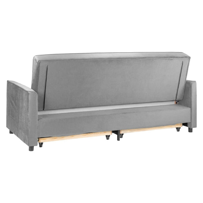 Elegance Plush Grey 3 Seater Sofabed
